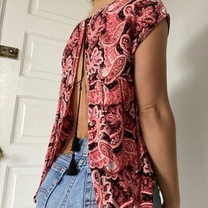 Paisley Open Back Top